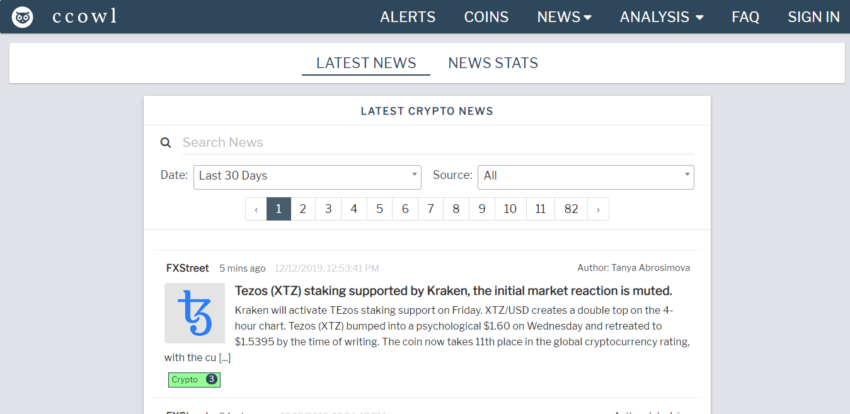 ccowl bitcoin news aggregator